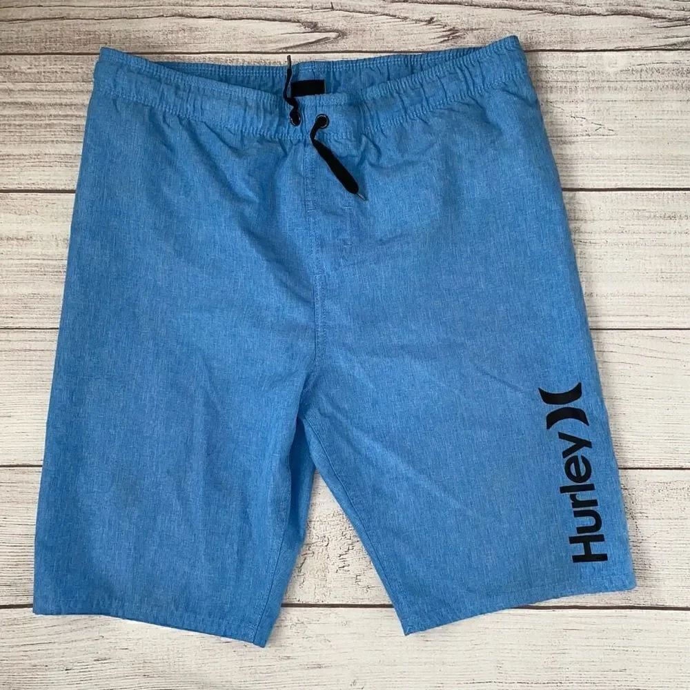 Hurley boys youth swim trunks w/mesh lining blue sz L